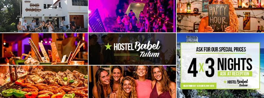 Hostel Babel Tulum Pueblo Buitenkant foto